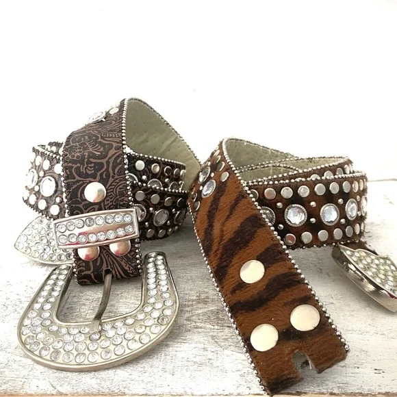 Nocona | Accessories | Two Nocona Bling Western Belts Calf  display picture 2